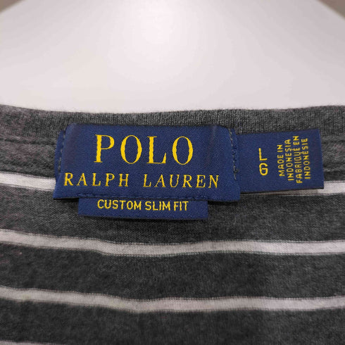 ポロラルフローレン POLO RALPH LAUREN ポニー刺繍 ボーダー柄 UネックTシャツ メンズ LG