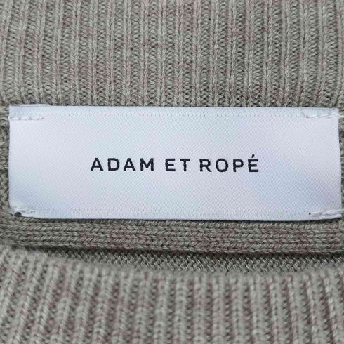 アダムエロペ Adam et Rope ワイドリブボタンスリーブニット レディース FREE