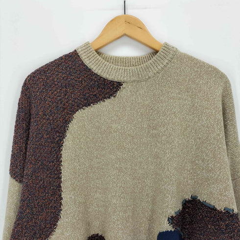 ザラ ZARA アブストラクト ジャカード セーター メンズ import:M