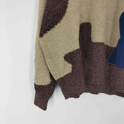 ザラ ZARA アブストラクト ジャカード セーター メンズ import:M