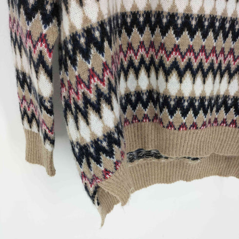 ファクトタム FACTOTUM 19AW ファアアイル柄 モヘヤ モックネック ニット メンズ JPN:46