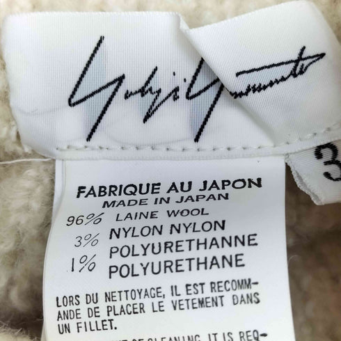 ヨウジヤマモト Yohji Yamamoto ケーブル編み ハイネック プルオーバーニット セーター レディース JPN:3