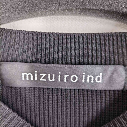 ミズイロインド mizuiro ind crew neck wide P/O ニット クルーネック ワイド プルオーバー レディース