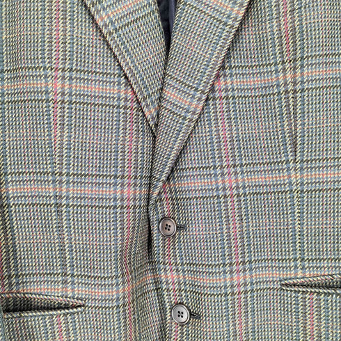 Ermenegildo Zegna made in switzerland PURE CASHMERE 80S チェックウールテーラードジャケット メンズ