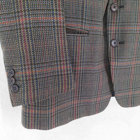 Ermenegildo Zegna made in switzerland PURE CASHMERE 80S チェックウールテーラードジャケット メンズ