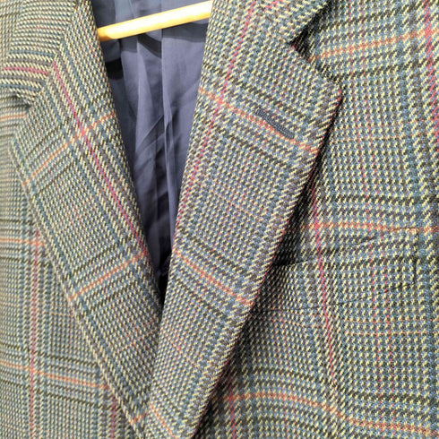 Ermenegildo Zegna made in switzerland PURE CASHMERE 80S チェックウールテーラードジャケット メンズ