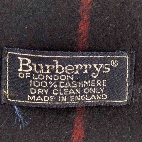 バーバリーズ BURBERRYS カシミヤ100 チェック柄マフラー メンズ