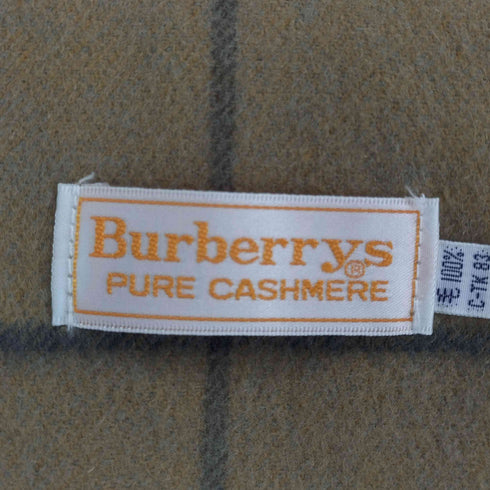 バーバリーズ BURBERRYS カシミヤ100 チェック柄マフラー メンズ