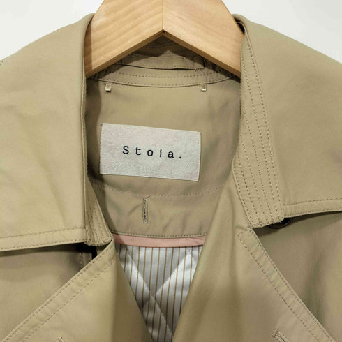 ストラ Stola. キルティングライナー付ロングステンカラーコート レディース 40