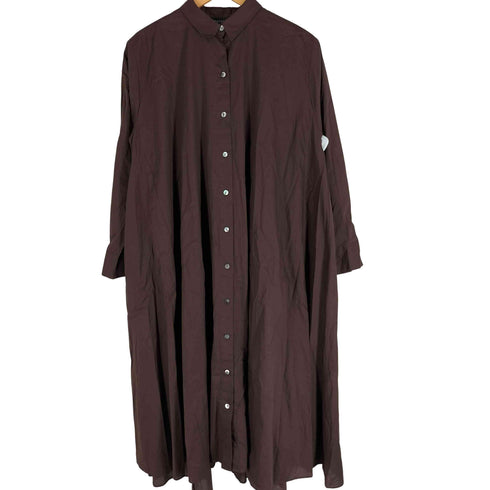 ミズイロインド mizuiro ind フレアロングシャツワンピース レディース