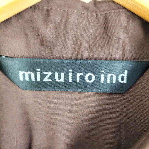 ミズイロインド mizuiro ind フレアロングシャツワンピース レディース