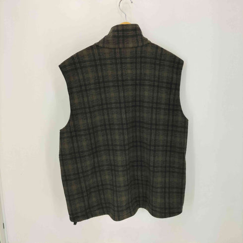 ウールリッチ WOOLRICH 00S 三角タグ ロゴ刺繍 チェック フリースベスト メンズ import:L