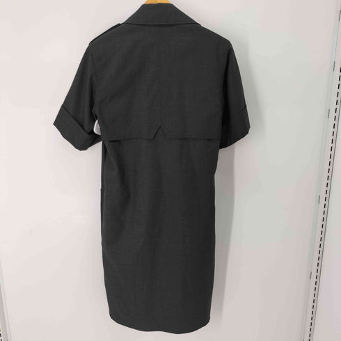 クリスヴァンアッシュ KRIS VAN ASSCHE ウール100% ベルテッドS/Sシャツワンピース レディース JPN:38