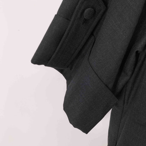 クリスヴァンアッシュ KRIS VAN ASSCHE ウール100% ベルテッドS/Sシャツワンピース レディース JPN:38
