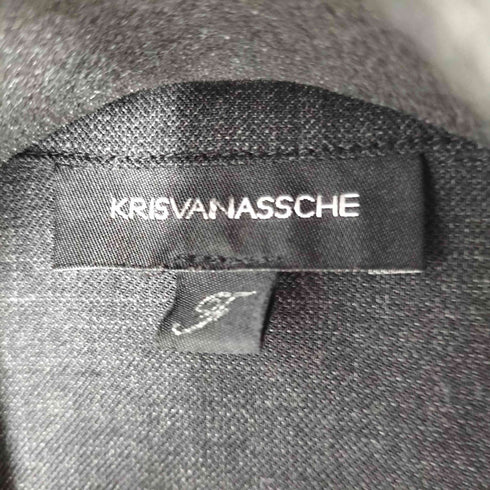 クリスヴァンアッシュ KRIS VAN ASSCHE ウール100% ベルテッドS/Sシャツワンピース レディース JPN:38
