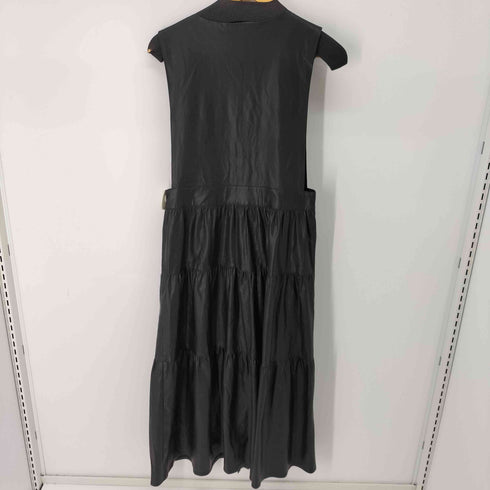 ザラ ZARA PUレザー ノースリ―ブワンピース レディース JPN:L