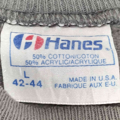 ヘインズ Hanes MADE IN USA プリントラグランスウェット メンズ JPN:L