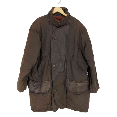 70S st.jacques 1972 MADE IN FINLAND ファーレザー切替ハーフコート メンズ 50