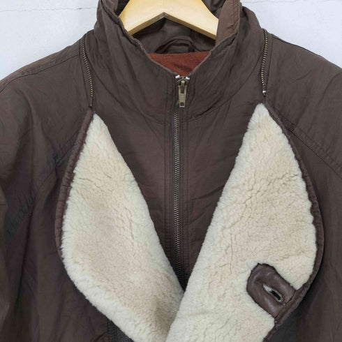 70S st.jacques 1972 MADE IN FINLAND ファーレザー切替ハーフコート メンズ 50