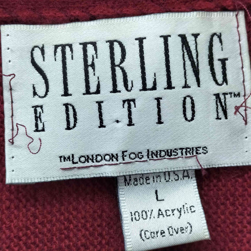 ロンドンフォグ LONDON FOG STERLING EDITION USA製 アクリルカーディガン メンズ import:L