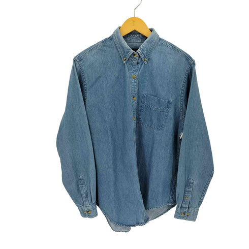 ランズエンド LANDS END 90S~00S コットン L/S BDデニムシャツ メンズ JPN:M