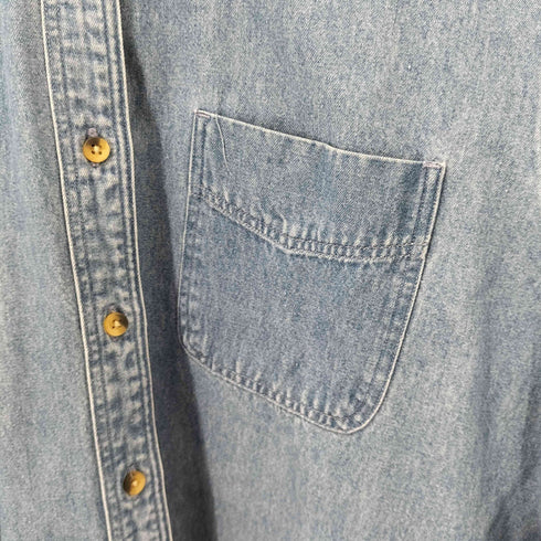 ランズエンド LANDS END 90S~00S コットン L/S BDデニムシャツ メンズ JPN:M