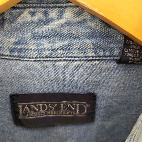 ランズエンド LANDS END 90S~00S コットン L/S BDデニムシャツ メンズ JPN:M