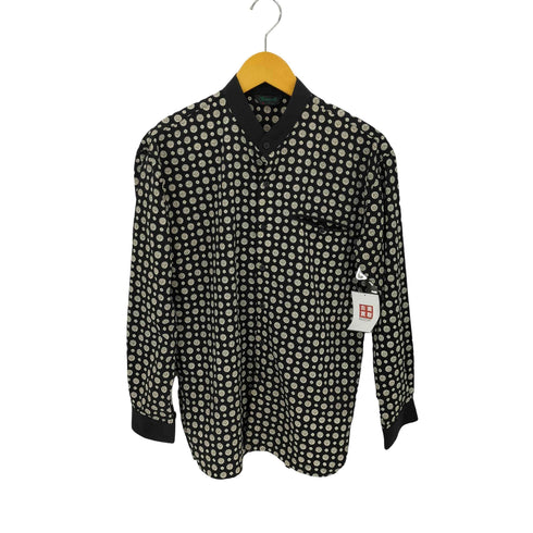 総柄 ノーカラー L/S シャツ メンズ import:L
