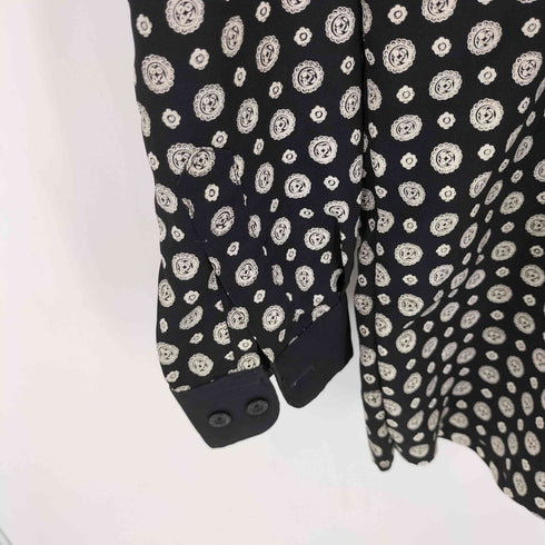 総柄 ノーカラー L/S シャツ メンズ import:L