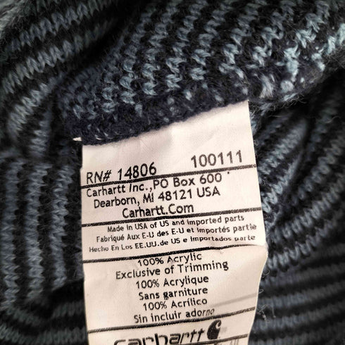 カーハート Carhartt USA製 アクリル ボーダーニット帽 メンズ ONE SIZE