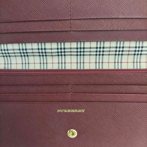 バーバリー BURBERRY サフィアーノレザー長財布 裏地ノバチェック レディース