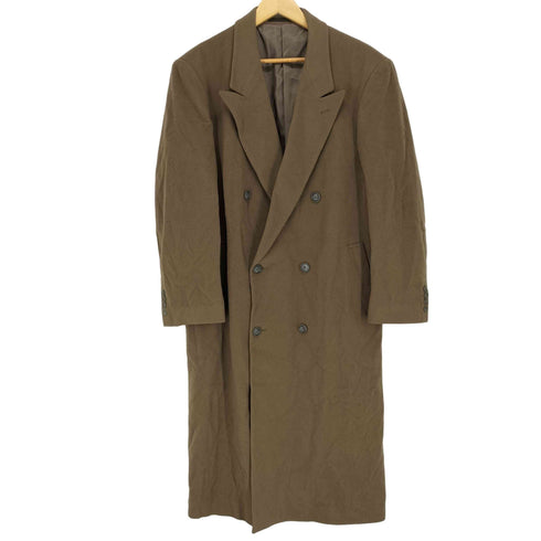 FABRIC MADE IN ITALY CASHMERE BLENDED ダブルチェスターコート メンズ LL