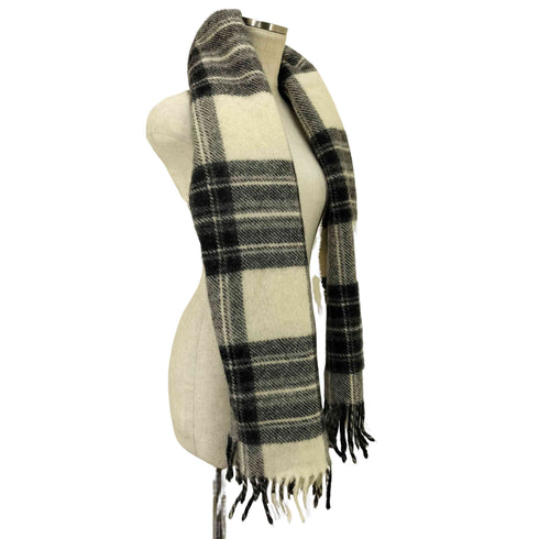 ツイードミル TWEEDMILL 大判フリンジチェックストール レディース