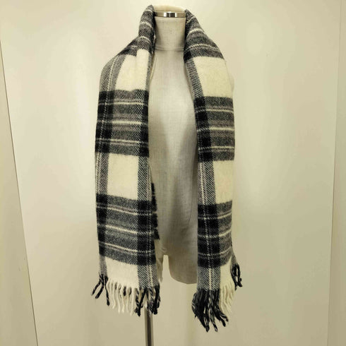ツイードミル TWEEDMILL 大判フリンジチェックストール レディース