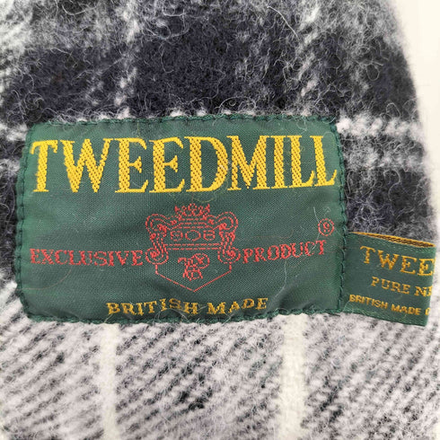 ツイードミル TWEEDMILL 大判フリンジチェックストール レディース