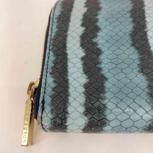 トリーバーチ TORY BURCH スネークプリントラウンドジップ 長財布 レディース