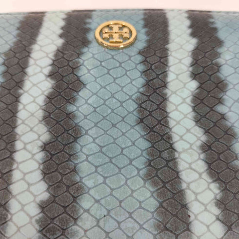 トリーバーチ TORY BURCH スネークプリントラウンドジップ 長財布 レディース