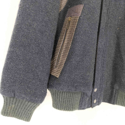シンプルライフ SIMPLE LIFE コーデュロイ切替ウールスタジャン メンズ