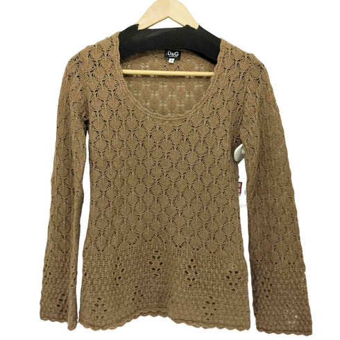 ドルチェアンドガッバーナ DOLCE&GABBANA ウール混 モヘヤ混 シースルーニット レディース import:S
