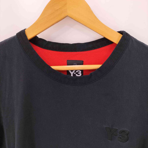 ワイスリー Y-3 ロゴ刺繍 スラッシュキルトデザイン クルーネック L/S Tシャツ メンズ JPN:S