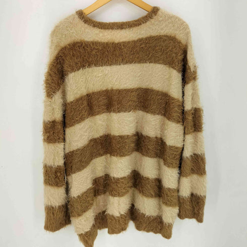a good bad influence MOHAIR BORDER KNIT メンズ
