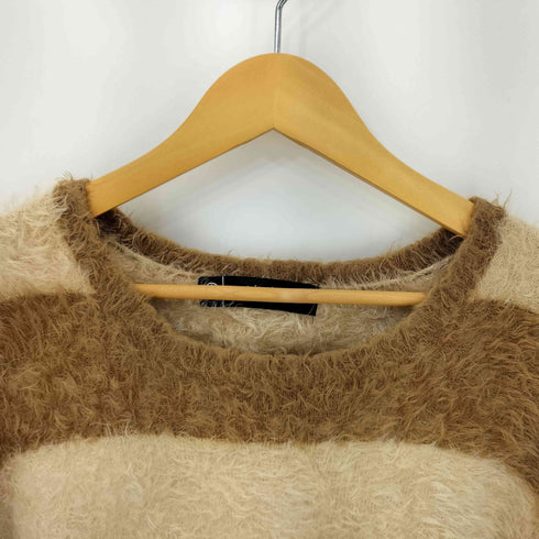 a good bad influence MOHAIR BORDER KNIT メンズ