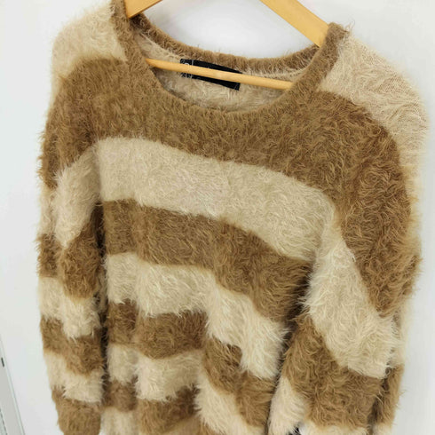 a good bad influence MOHAIR BORDER KNIT メンズ