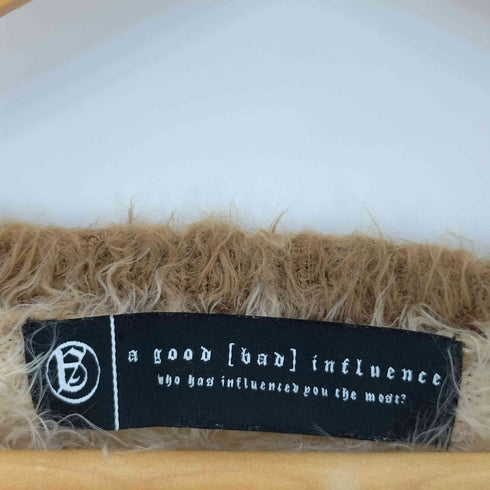 a good bad influence MOHAIR BORDER KNIT メンズ