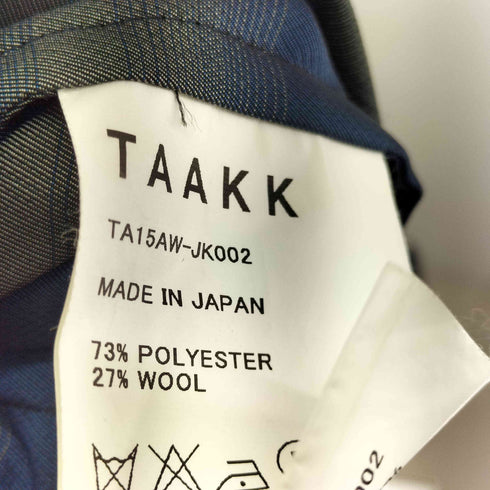 ターク TAAKK 2Bイージーセットアップ チェック メンズ JPN:1