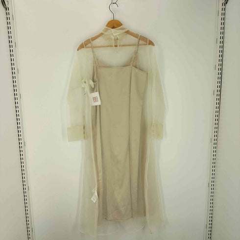 アメリ AMERI LONG VEST SET SHEER DRESS レディース import:S