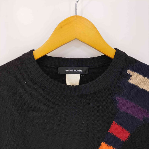 リキエルオム RYKIEL HOMME ウールマルチカラー柄ニット メンズ JPN:48