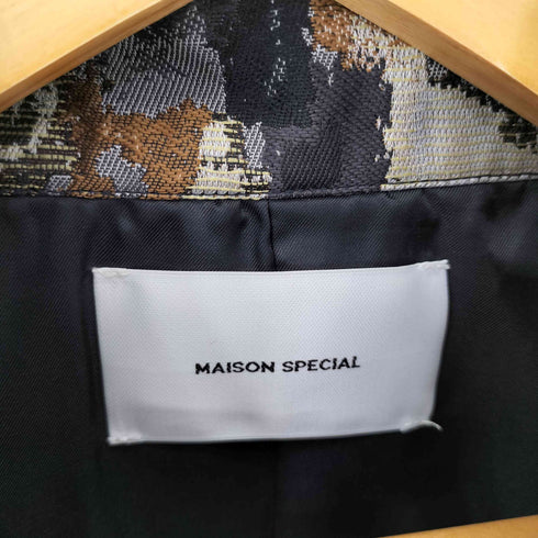 メゾンスペシャル MAISON SPECIAL Abstract Jacquard Dress-Over Short Mods Coat メンズ JPN:1