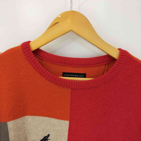 カステルバジャック CASTELBAJAC キャラクター刺繍 ウールニット メンズ JPN:46