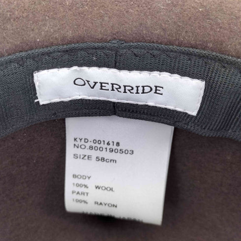 オーバーライド override FELT FEDORA S.BRIM メンズ 58